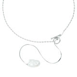 VIREO verstellbare Y-Silberkette mit Perlen