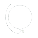 VIREO verstellbare Y-Silberkette mit Perlen