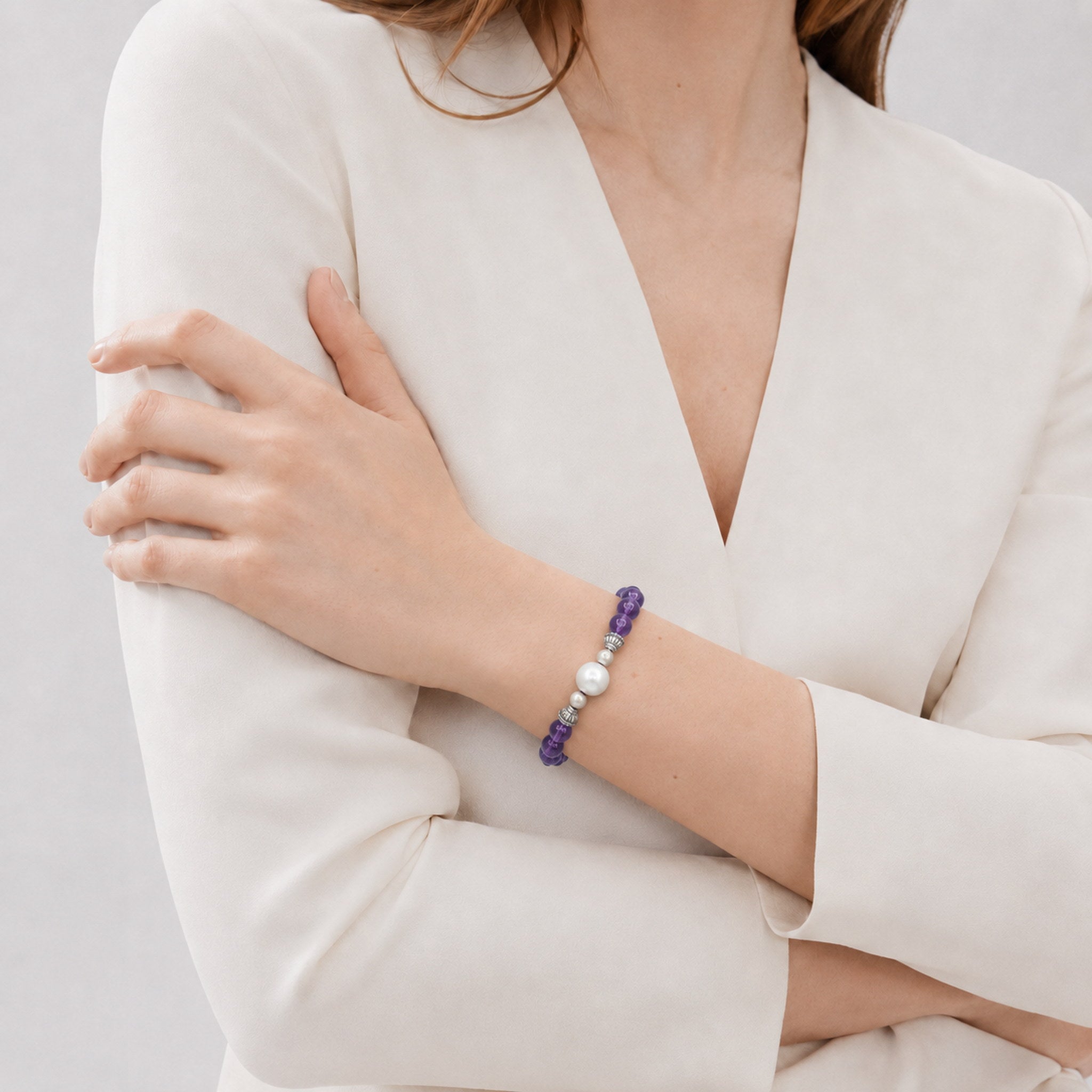 Vireo Edelsteinarmband Amethyst rund
