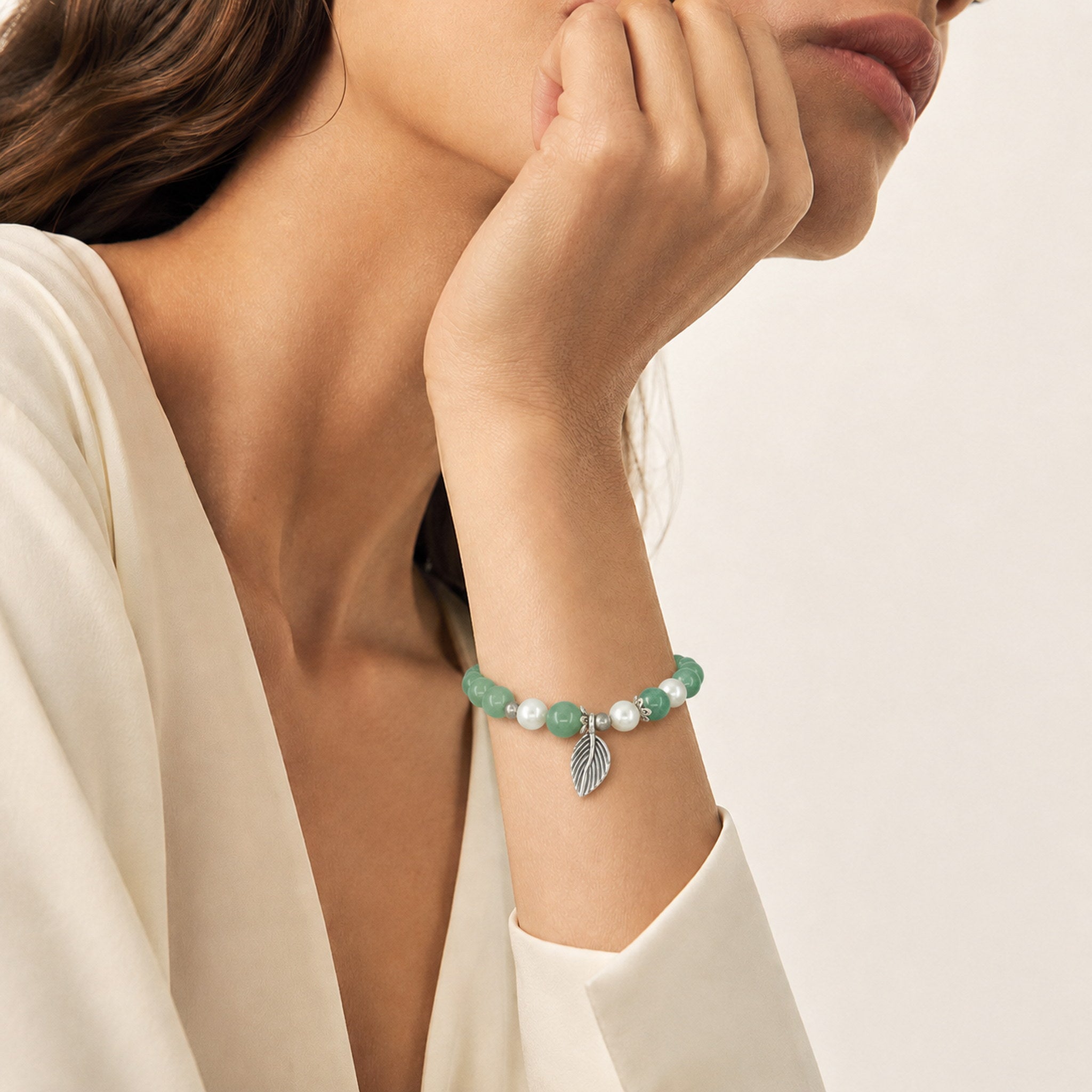 Vireo Edelsteinarmband Aventurin grün