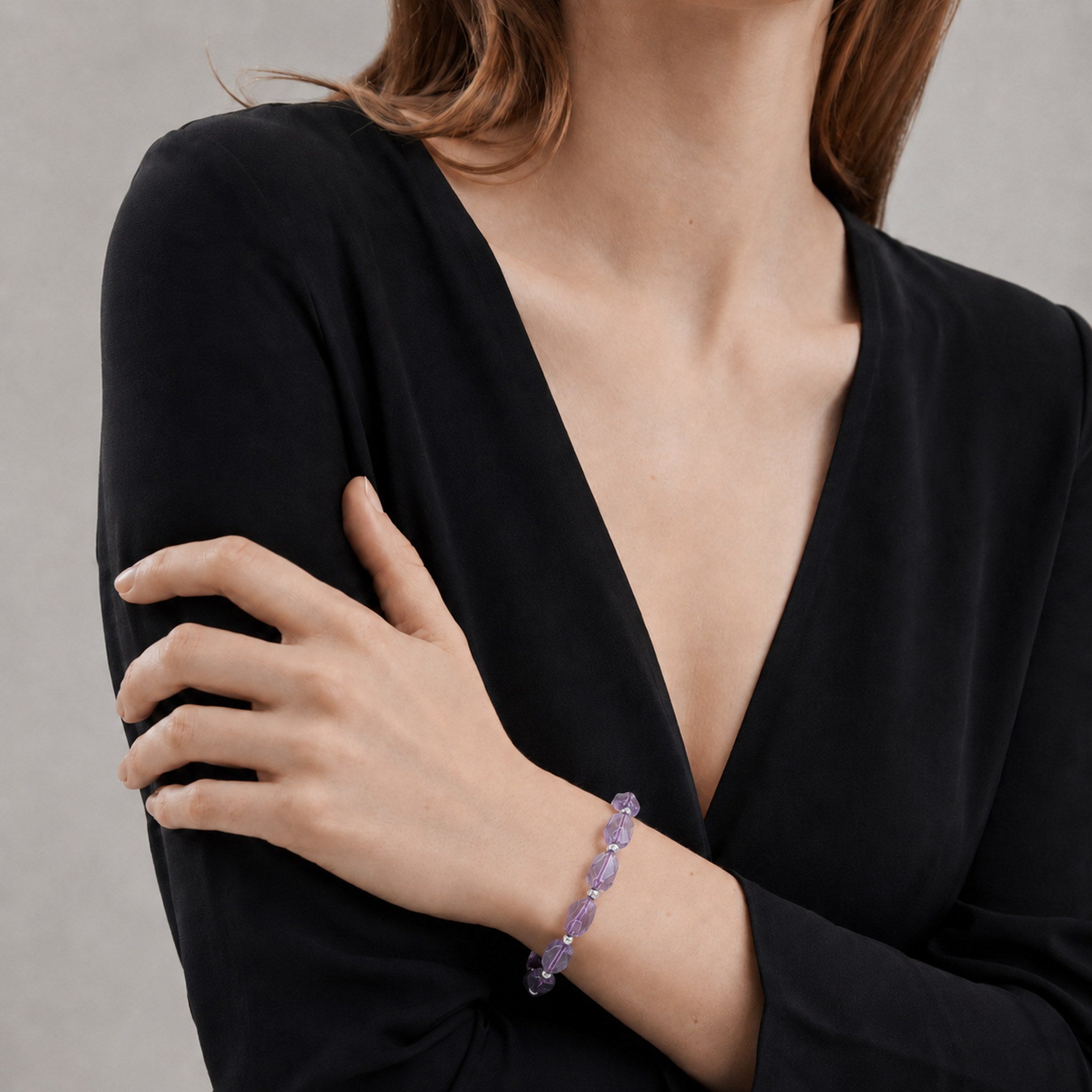 Vireo Edelsteinarmband Amethyst geschliffen