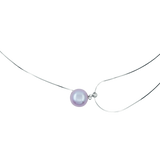 VIREO verstellbare Y-Silberkette mit Perlen
