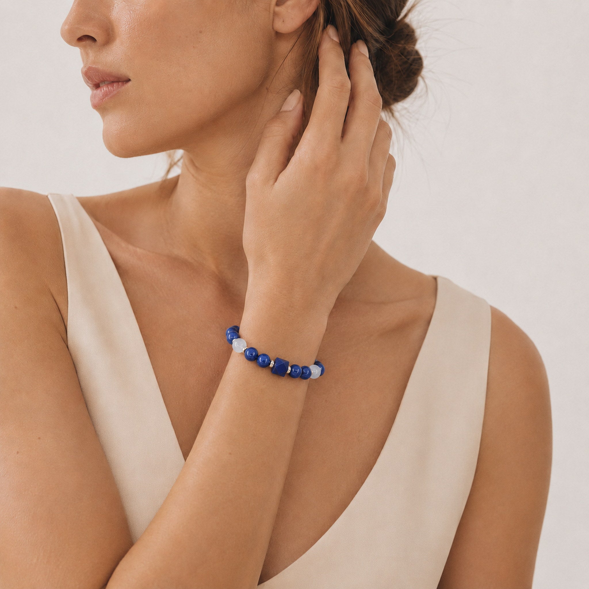 Vireo Edelsteinarmband Lapislazuli blau
