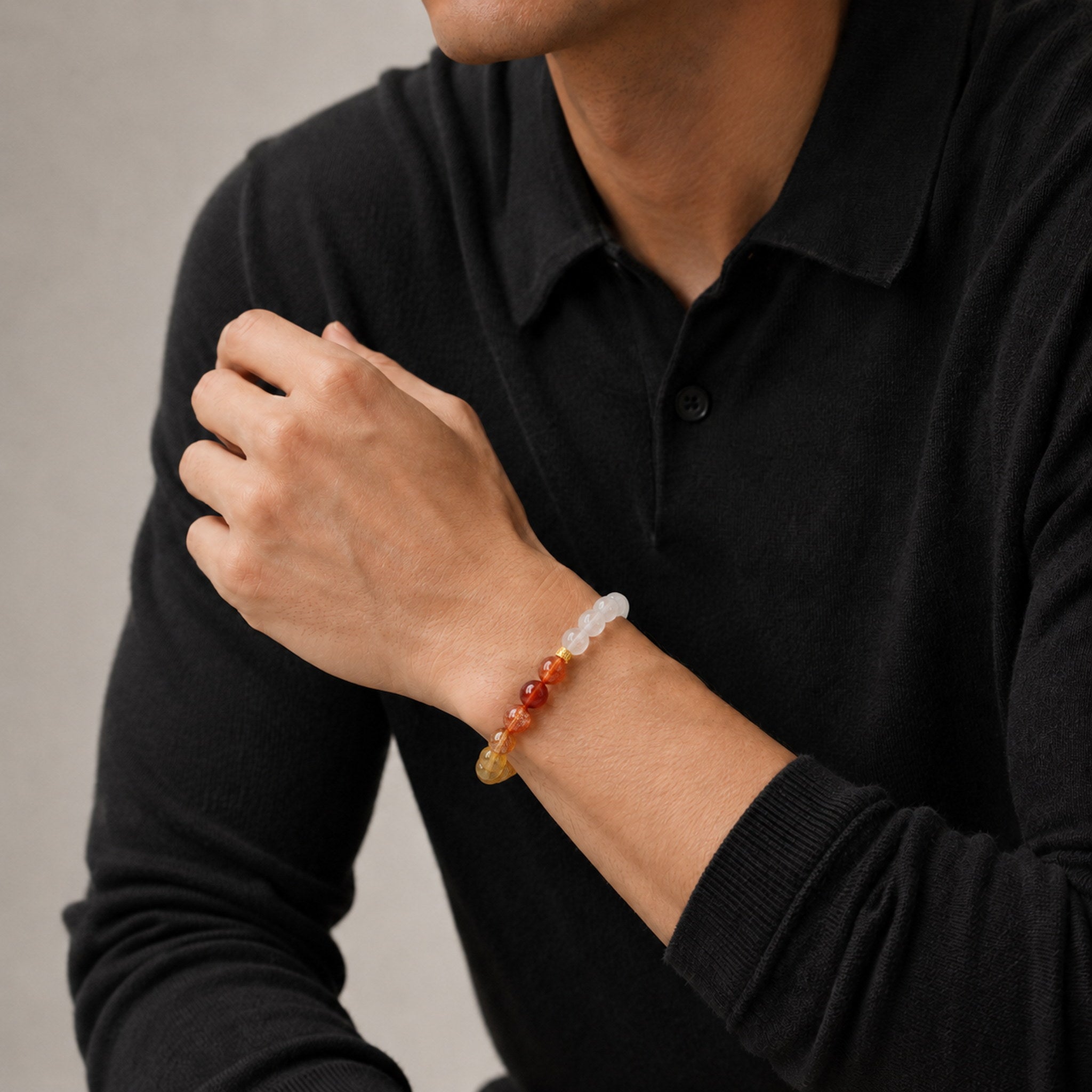Vireo Edelsteinarmband Citrin Kristalle