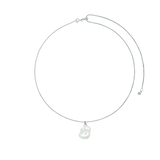 VIREO verstellbare Y-Silberkette mit Perlen