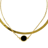 Vireo Silberarmband vergoldet mit Onyx